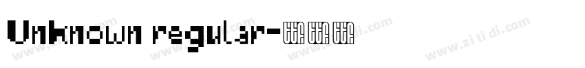 Unknown regular字体转换